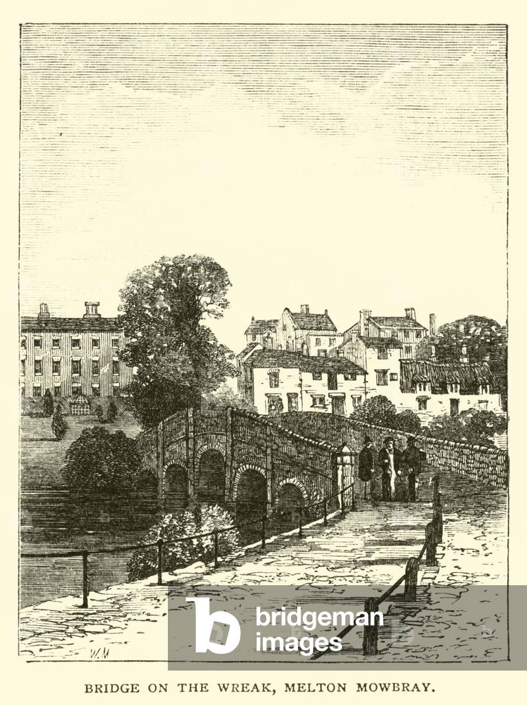 Bridge on the Wreak, Melton Mowbray (engraving)