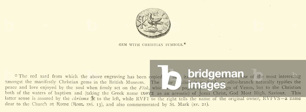 Gem with Christian symbols (engraving)