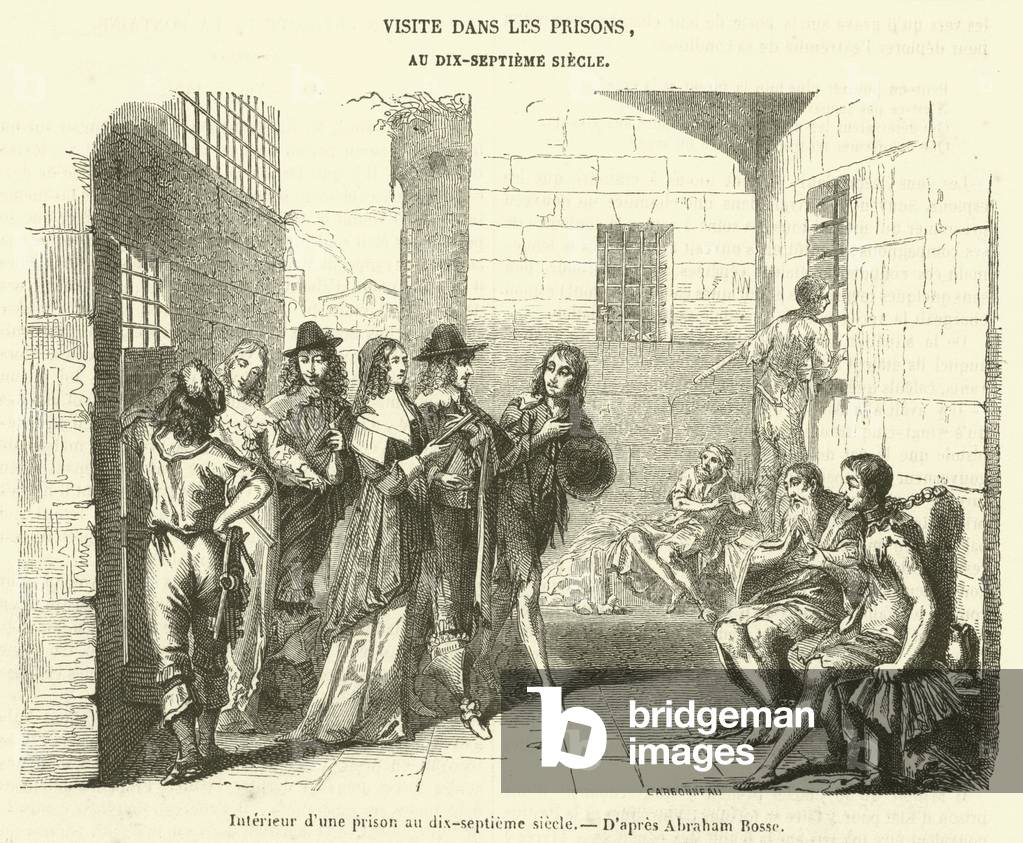 Interieur d'une prison au dix-septieme siecle (engraving)