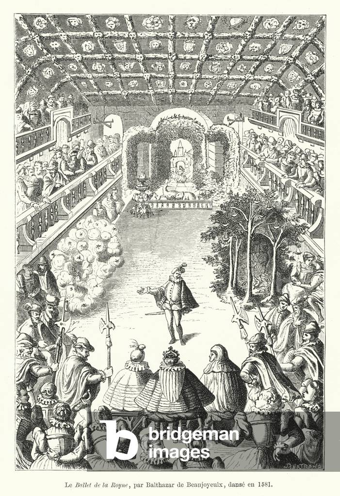 Le Ballet de la Royne, par Balthazar de Beaujoyeulx, danse en 1581 (engraving)