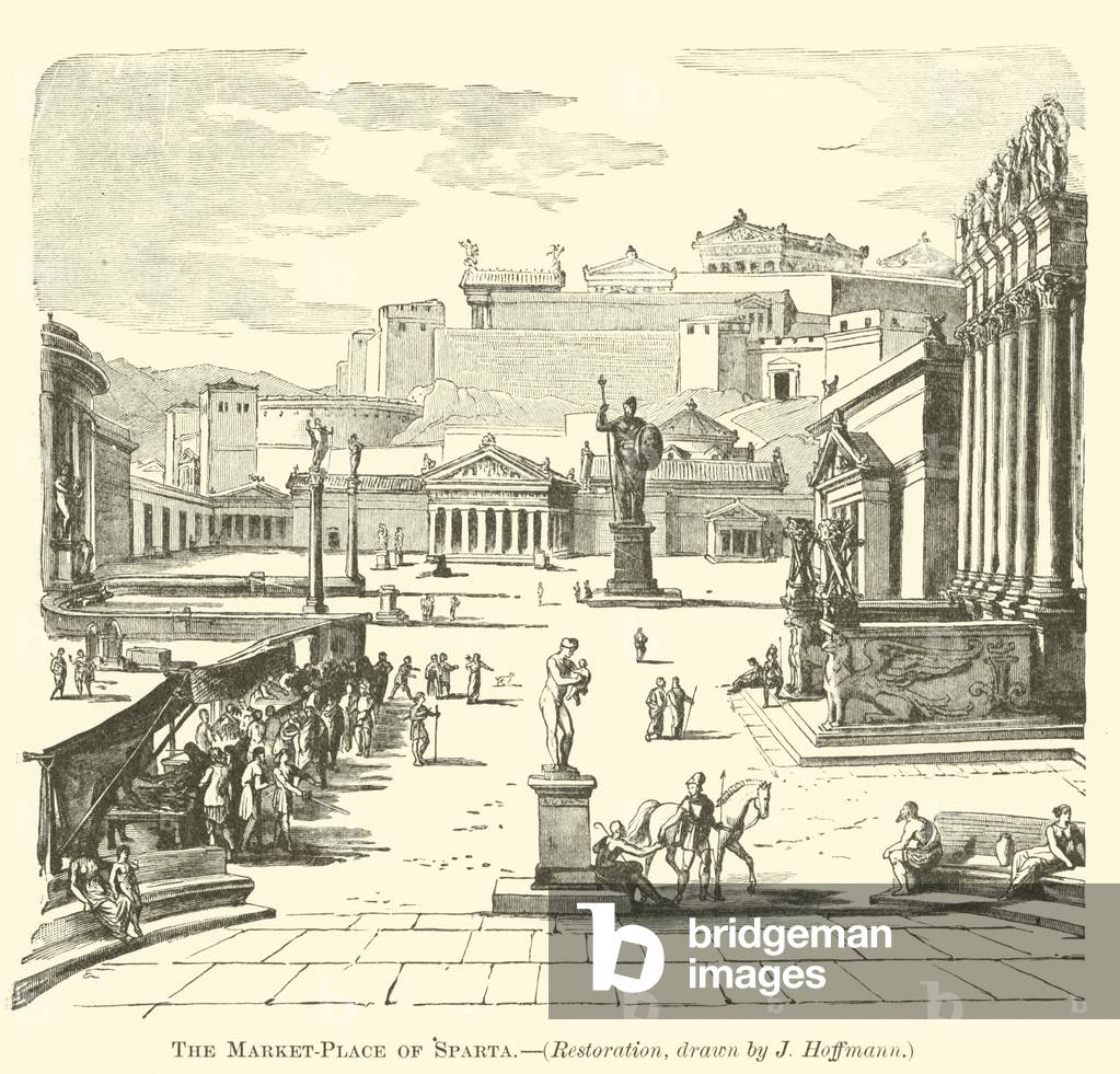 The Market-Place of Sparta (engraving)