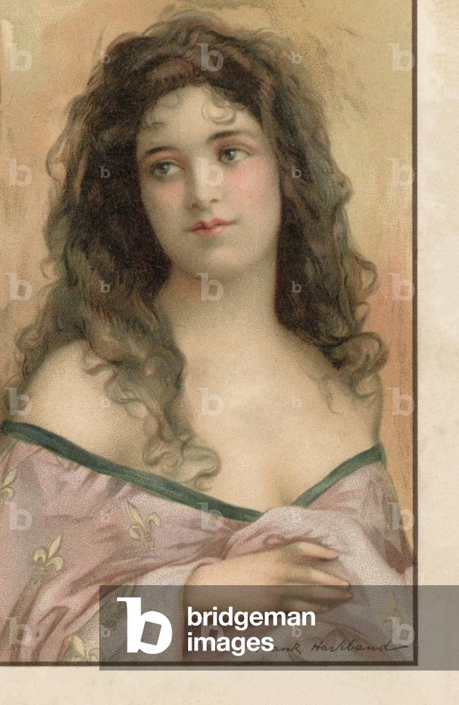 Portrait of a young woman (chromolitho)