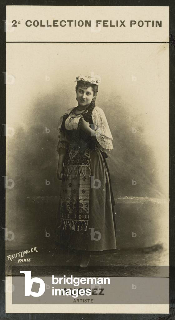 Mathilde Auguez, Artiste, 1868 (b/w photo)