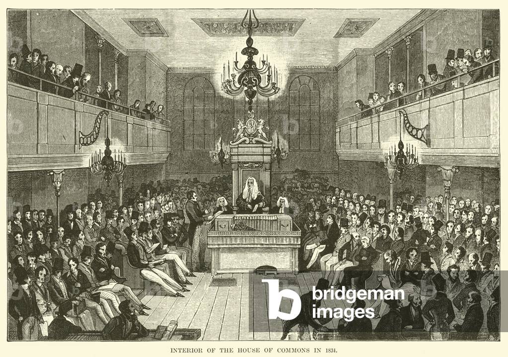 Interior of the House of Commons in 1834 (engraving)