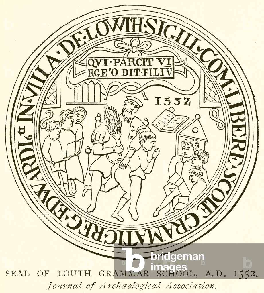 Seal of Louth Grammar School, A.D. 1552 (engraving)