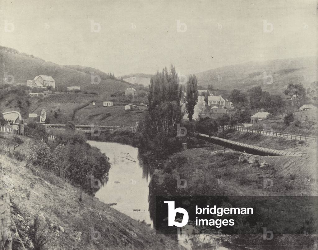 Clarendon, showing Pipe Track, Adelaide Water Supply (b/w photo)