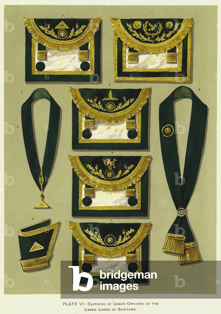 Clothing of Grand Officers of the Grand Lodge of Scotland (colour litho)