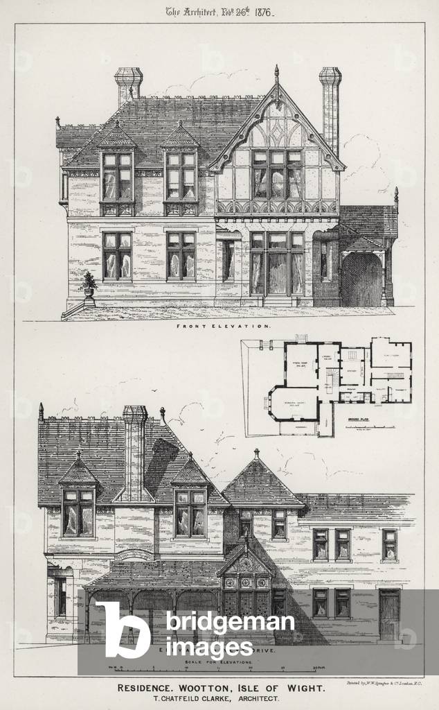 Residence, Wootton, Isle of Wight (engraving)