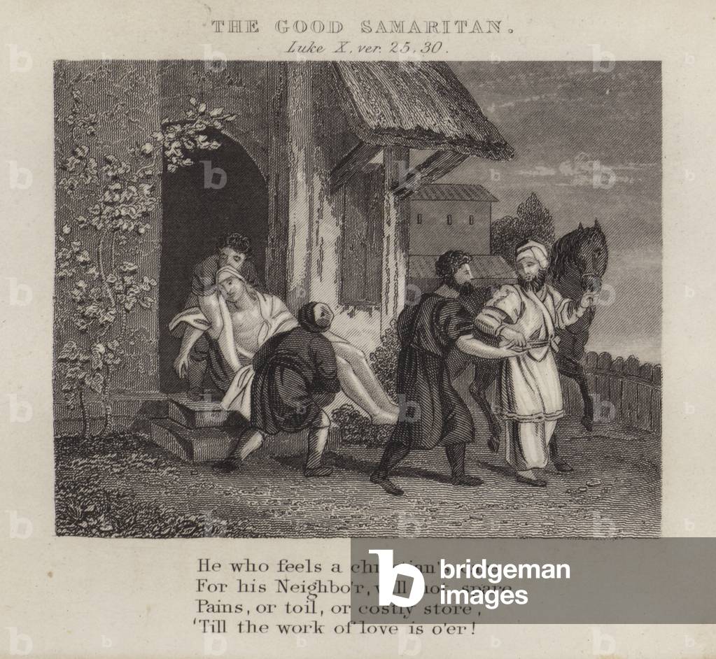 The good Samaritan, Luke X, ver 25, 30 (engraving)