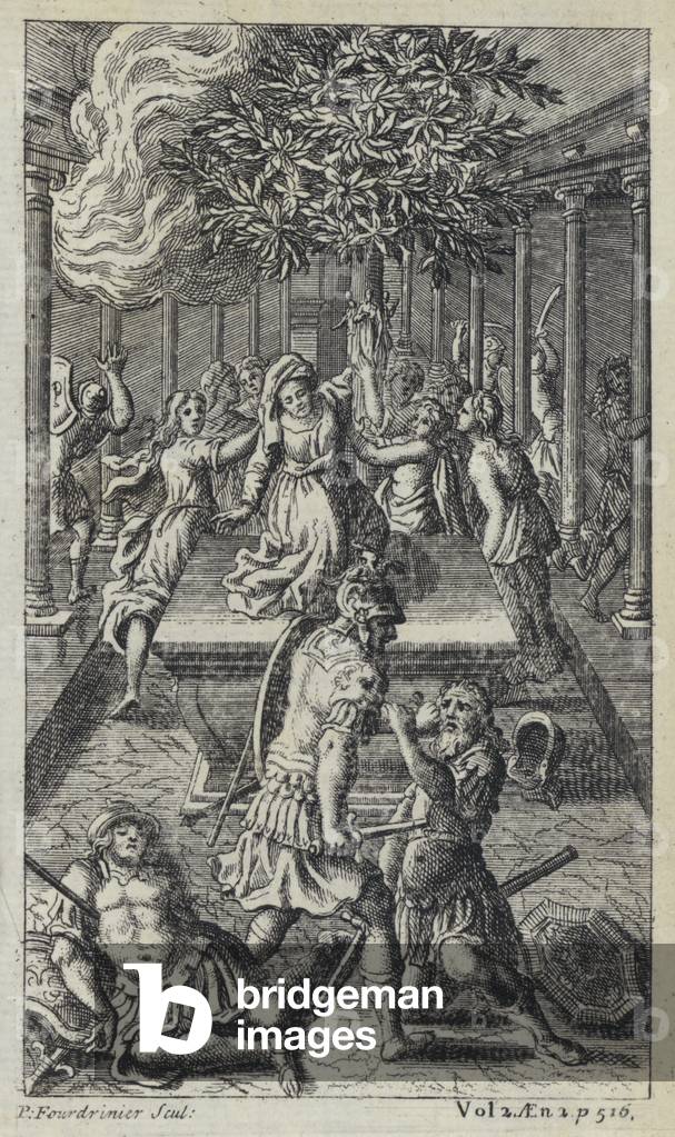 Illustration for John Dryden's translation of Virgil's Aeneid (engraving)