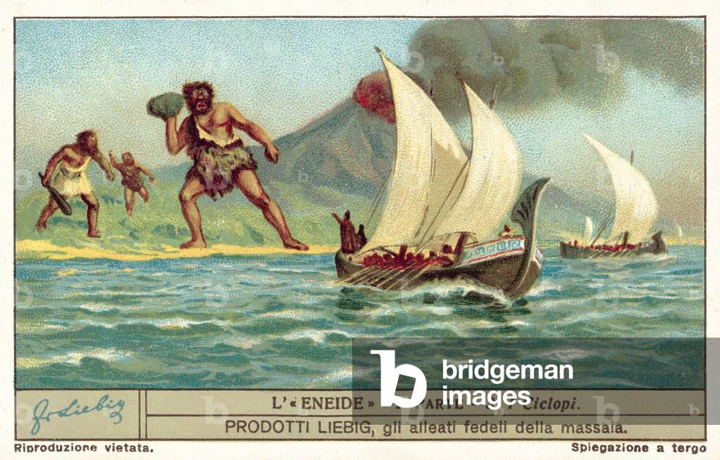 The land of the Cyclops (chromolitho)