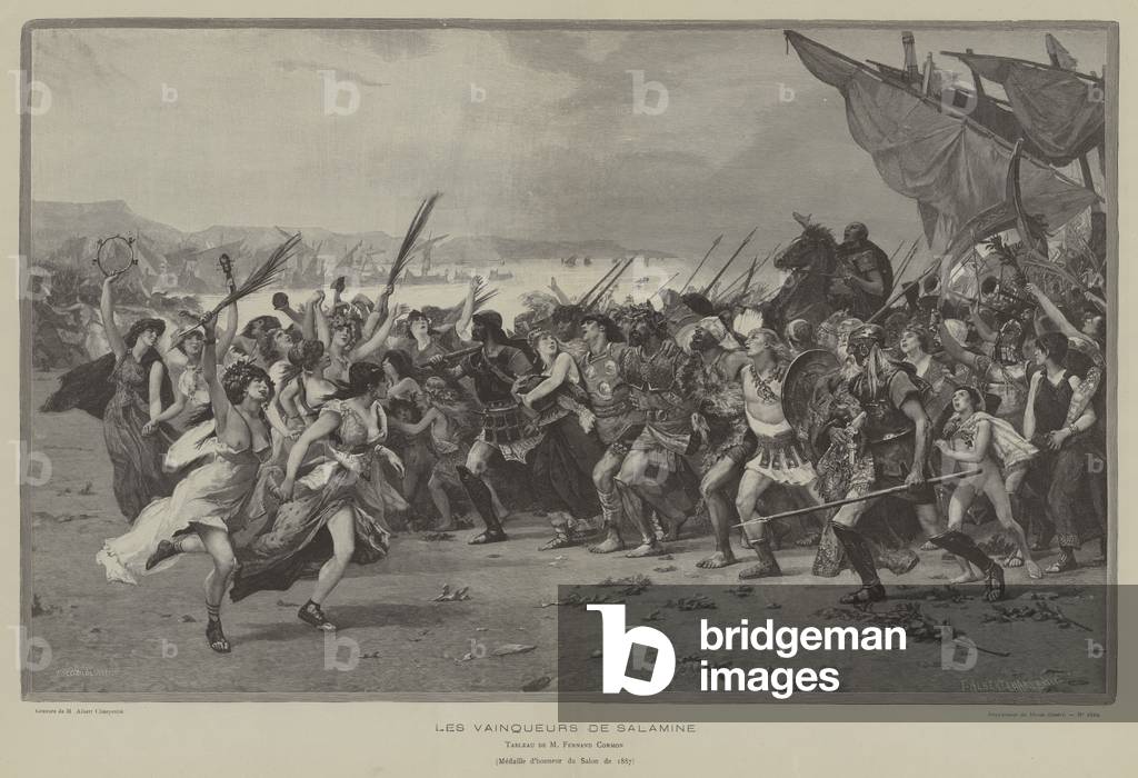 Les Vainqueurs de Salamine (engraving)