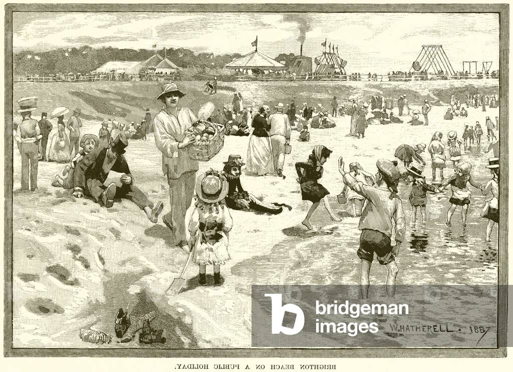 Brighton Beach on a Public Holiday (engraving)