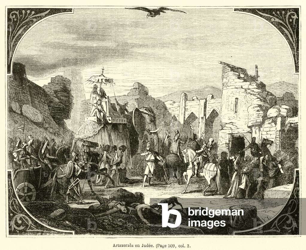 Artaxerxes en Judee (engraving)