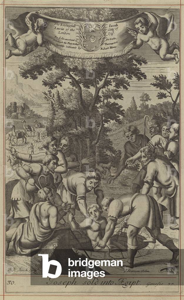 Joseph sold into Egipt (engraving)