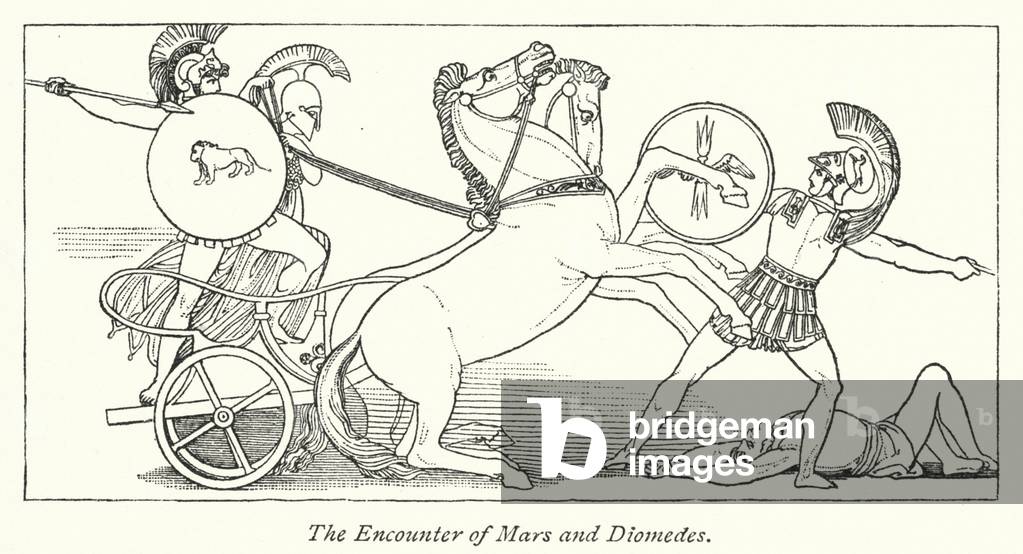The Encounter of Mars and Diomedes (litho)