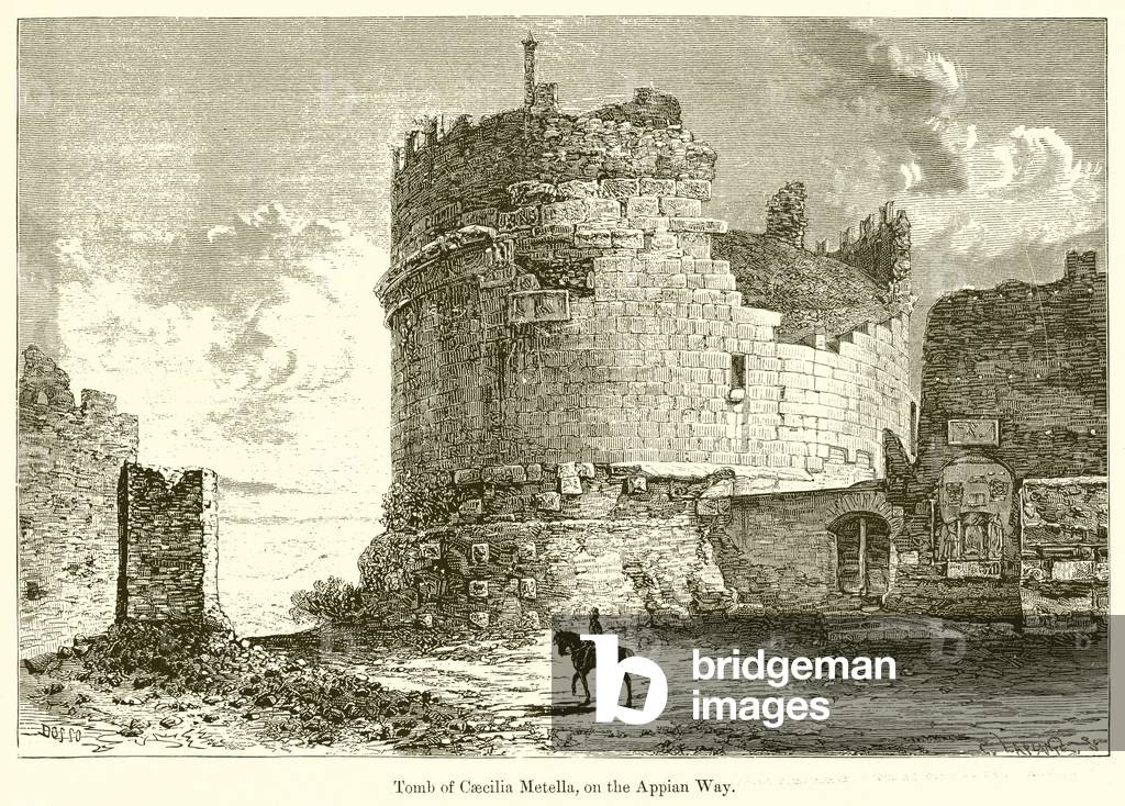 Tomb of Caecilia Metella, on the Appian Way (engraving)