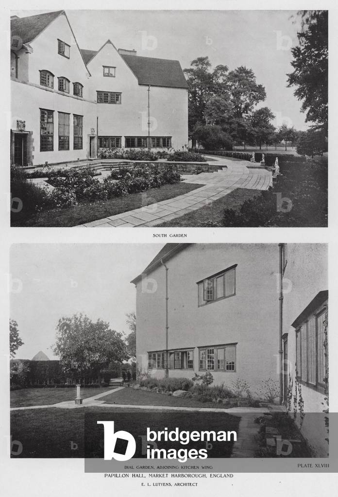 Papillon Hall, Market Harborough, England (b/w photo)