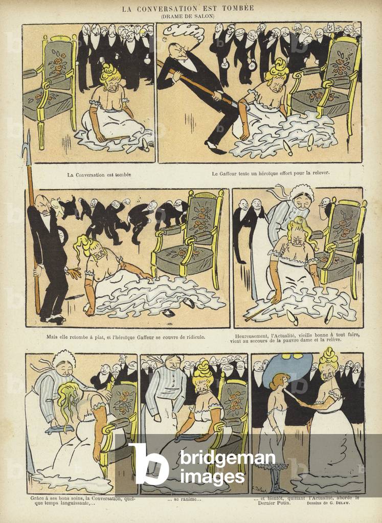 Illustration for Le Rire (colour litho)