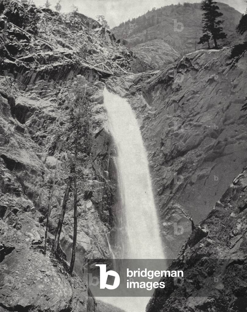 Bear Creek Falls, Colorado (b/w photo)