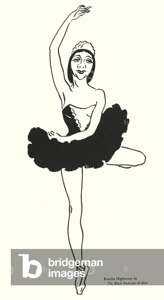 Rosella Hightower in The Black Swan pas de deux (litho)