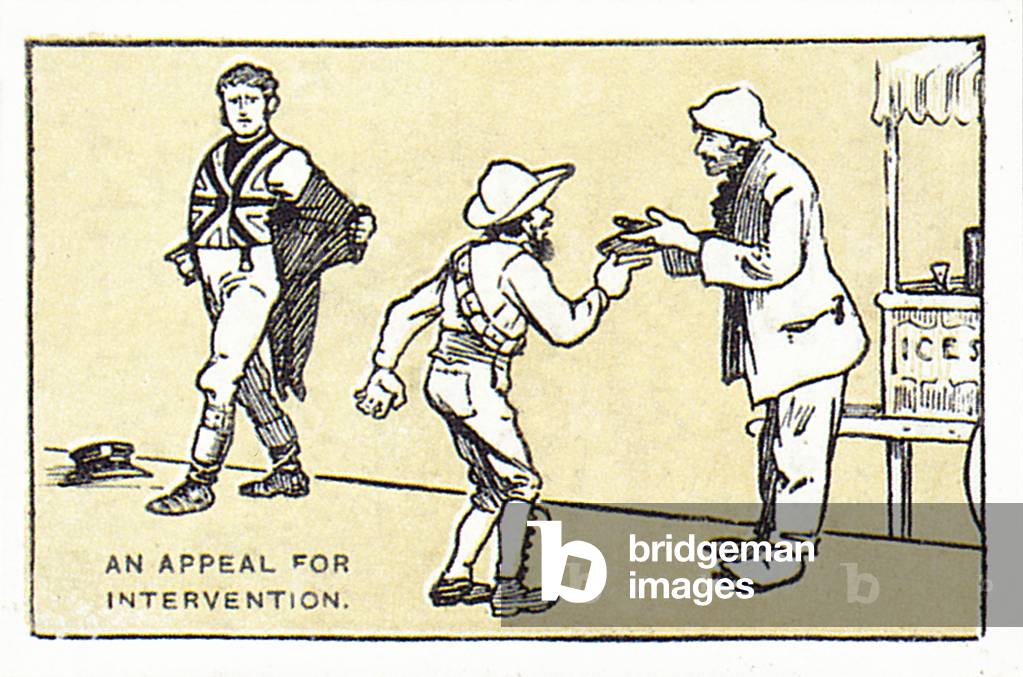 Cigarette card, Boer War cartoon (litho)