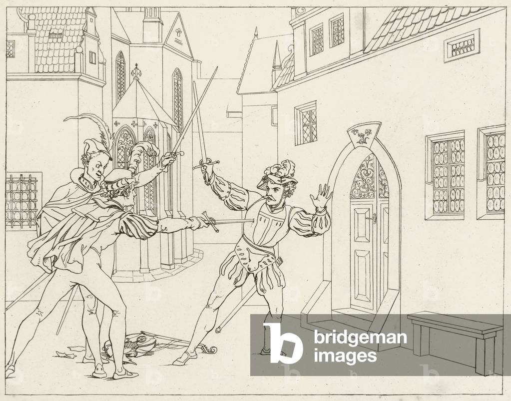 Illustration for Goethe's Faust (engraving)