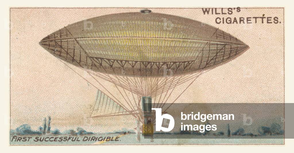 First Successful Dirigible (chromolitho)