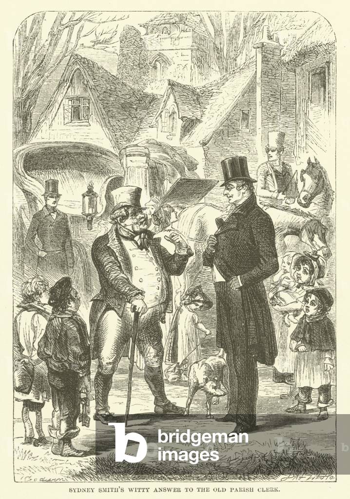 Sydney Smith's Witty Answer to the Old Parish Clerk (engraving)