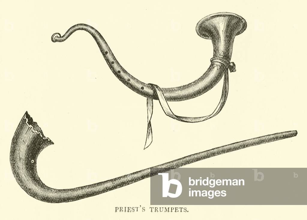 Priest's trumpets (engraving)