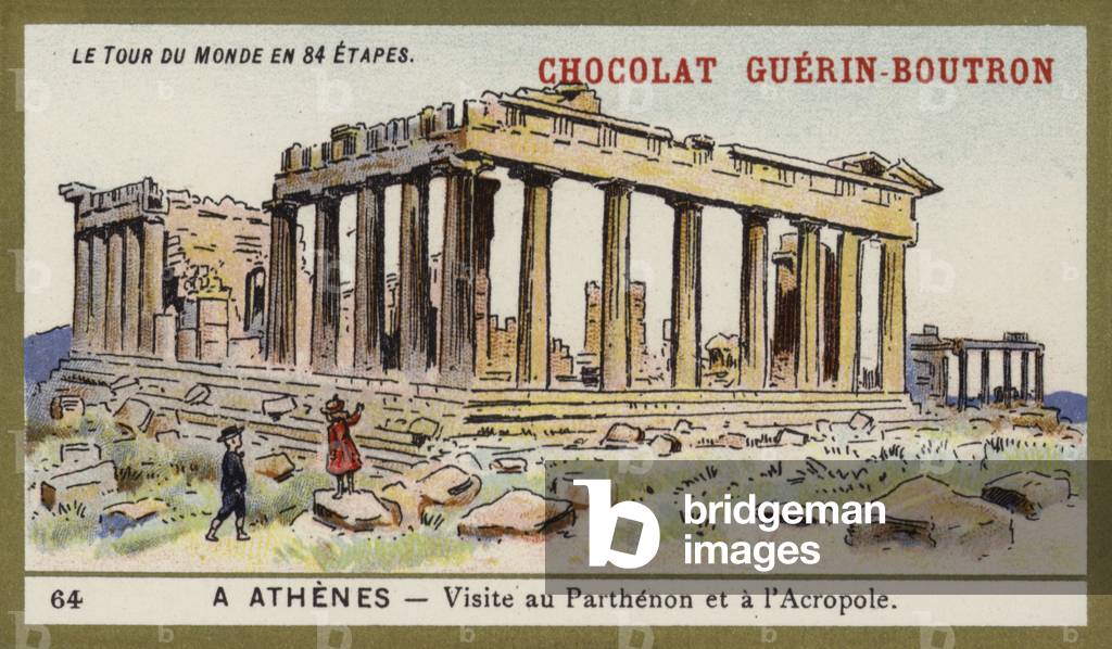 Visit to the Parthenon and the Acropolis, Athens (chromolitho)