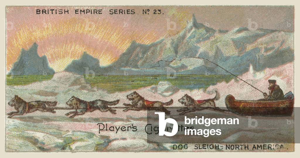 Dog Sleigh, North America (chromolitho)