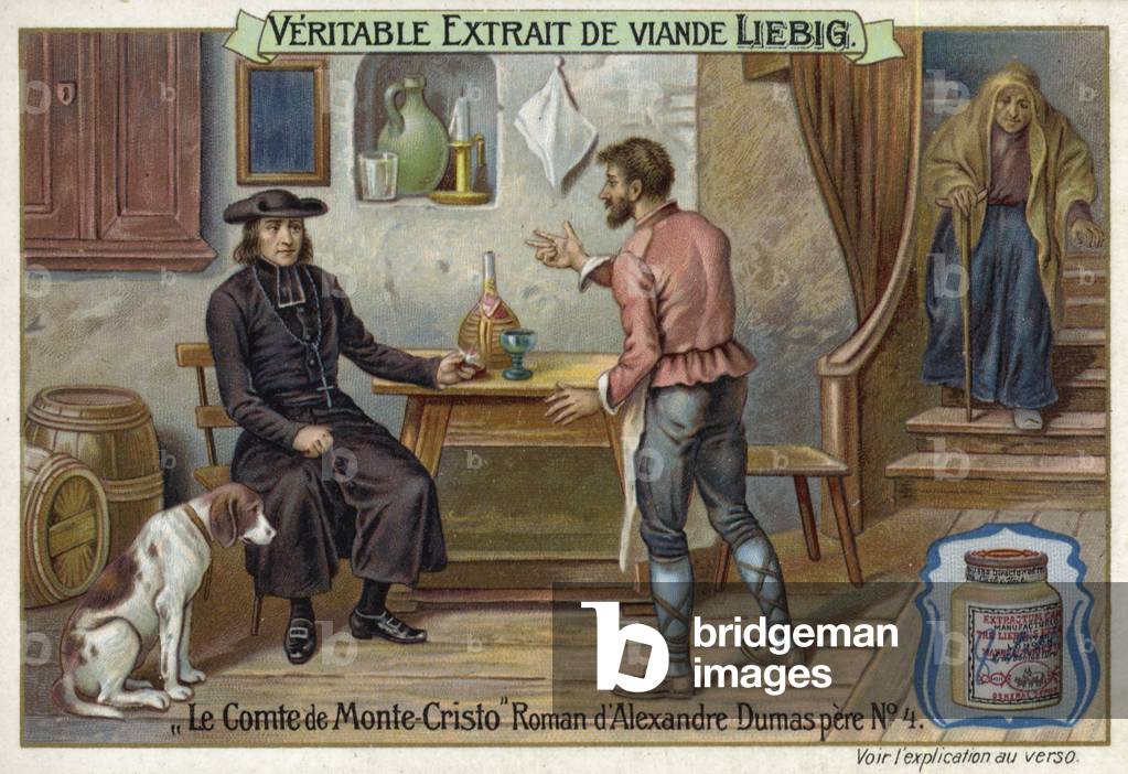 Scene from The Count of Monte Cristo, by Alexandre Dumas (chromolitho)