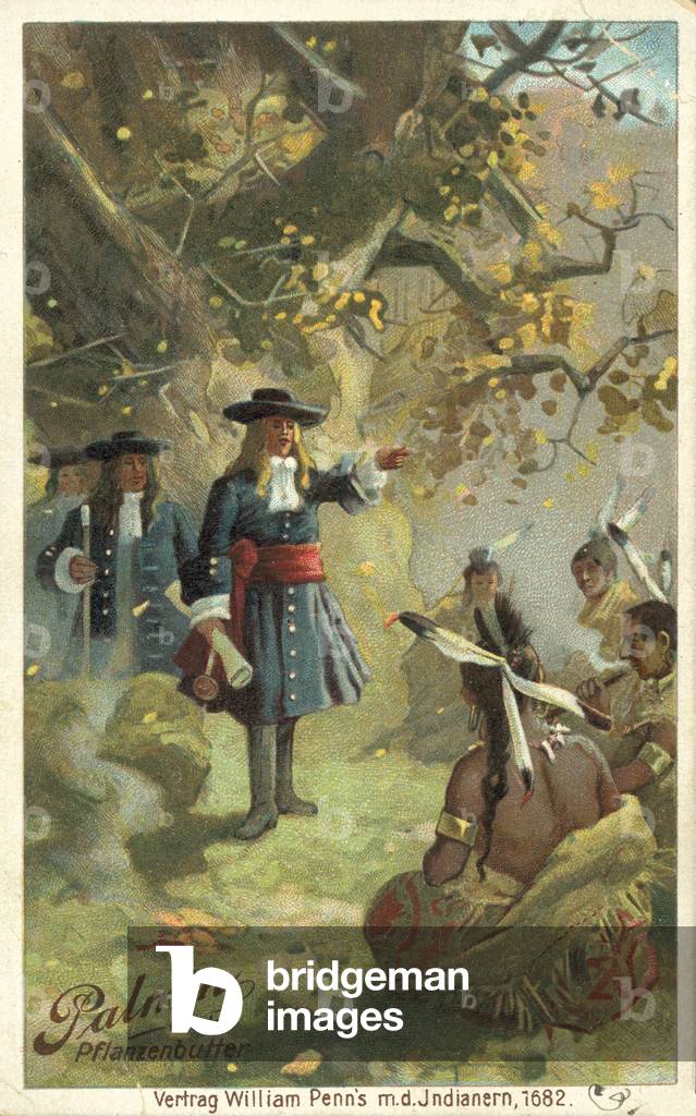 Famous moments from American history (colour litho)