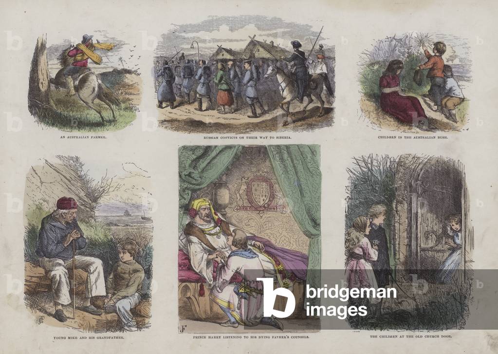 Page from the Attractive Picture Book (coloured engraving)