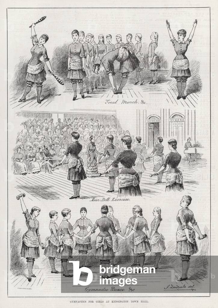 Gymnastics for Girls at Kensington Town Hall (engraving)
