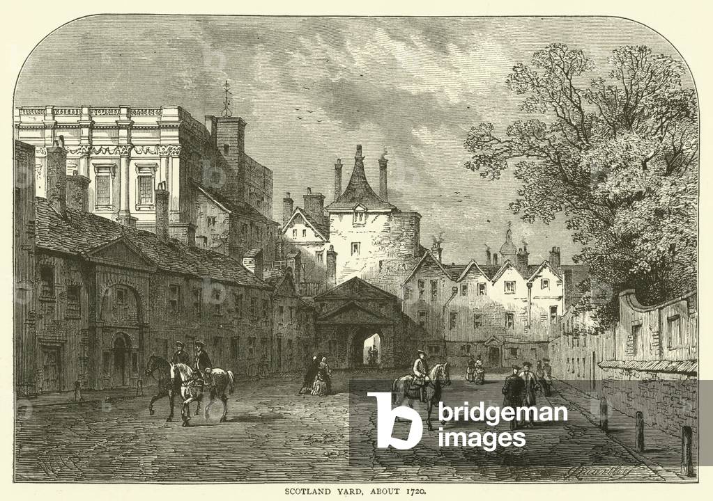 Scotland Yard, about 1720 (engraving)