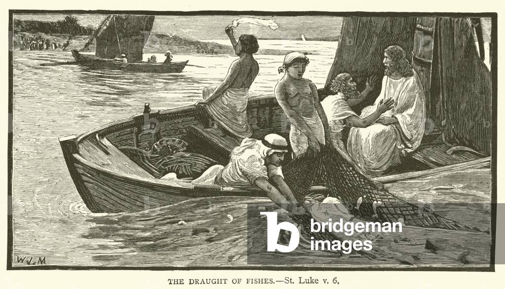 The Draught of Fishes, St Luke, v, 6 (engraving)