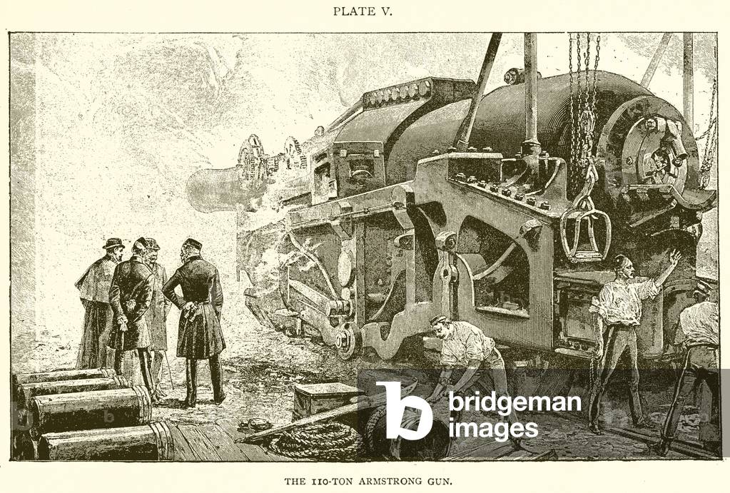 The 110-ton Armstrong Gun (engraving)
