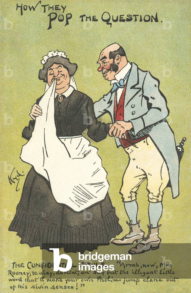 How they pop the question, the confidential style (colour litho)