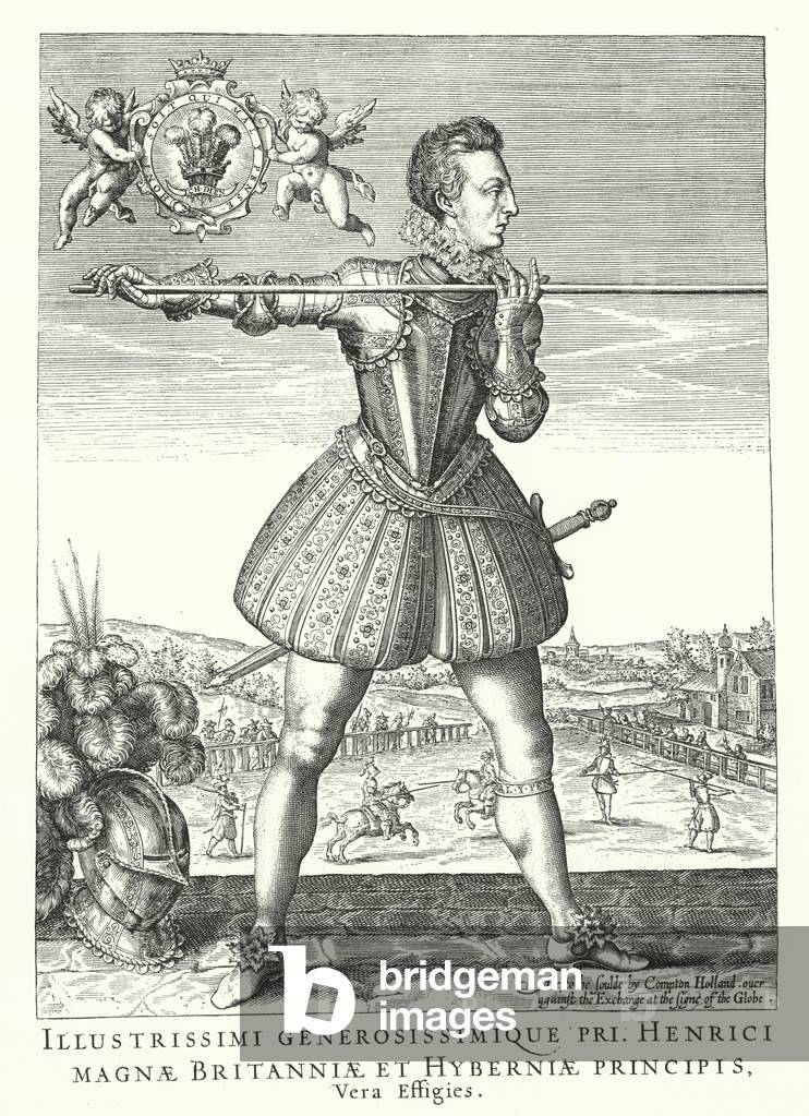 Henry Frederick, Prince of Wales, eldest son of King James I of England (engraving)