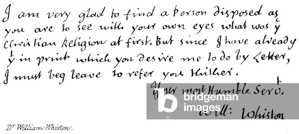 Dr William Whiston (engraving)