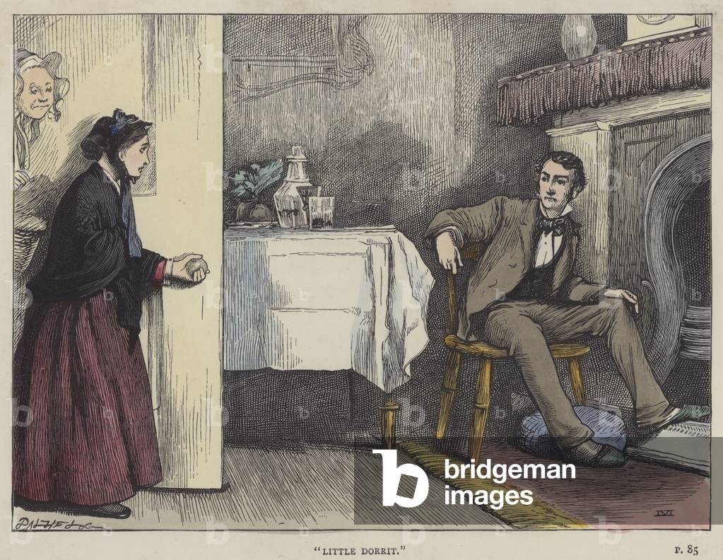 Illustration for Little Dorrit (coloured engraving)