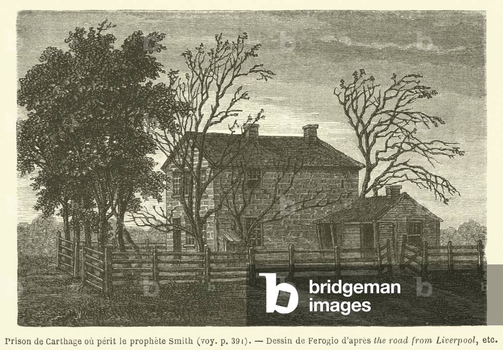 Prison de Carthage ou perit le prophete Smith (engraving)