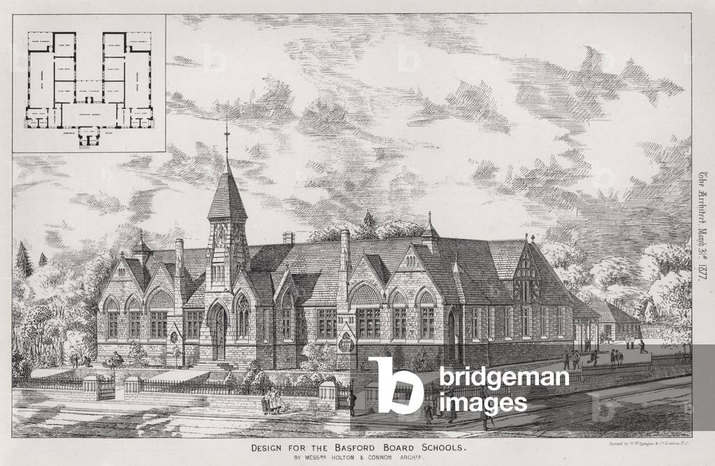 Design for the Basford Board Schools (engraving)