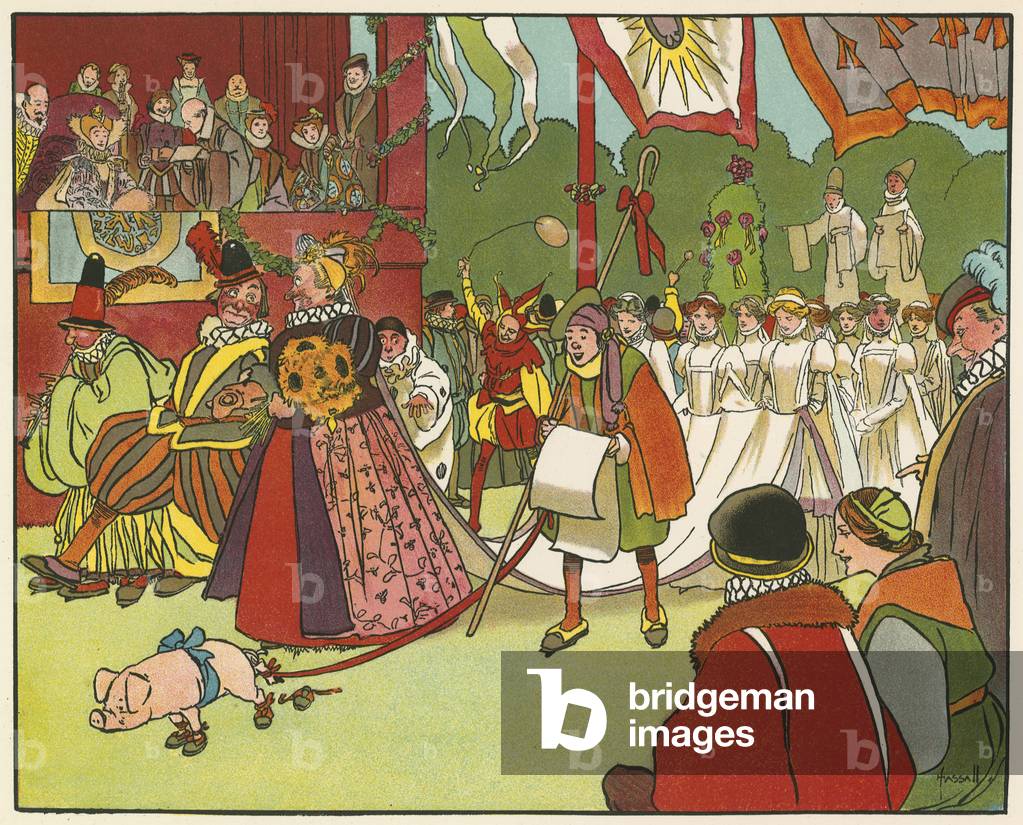 The revels at Kenilworth (colour litho)