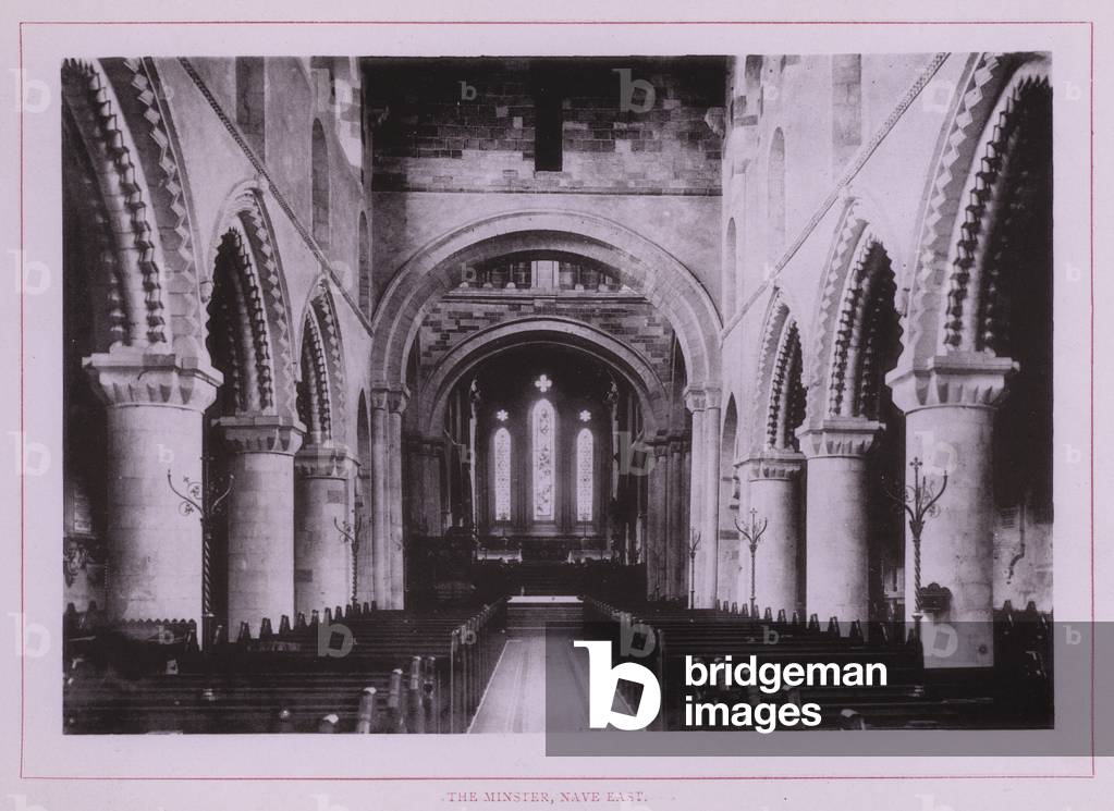 The Minster, Nave East (b/w photo)