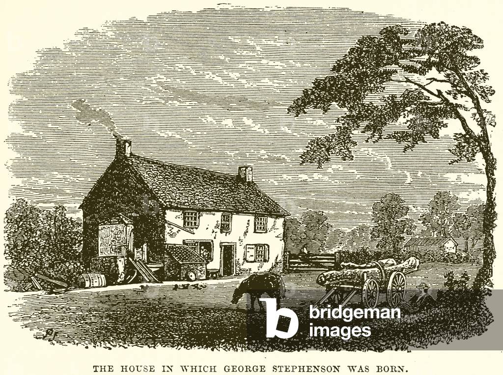 The House in which George Stephenson was Born (engraving)