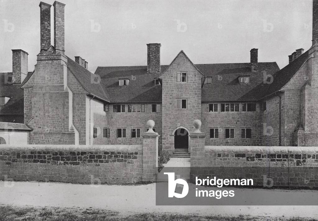 Entrance Front, Little Thakeham, Pulborough, England (b/w photo)