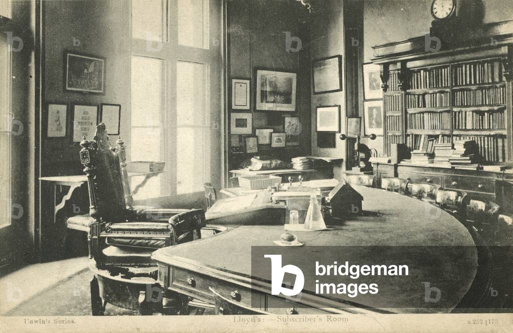 Subscriber's Room, Lloyd's of London (b/w photo)